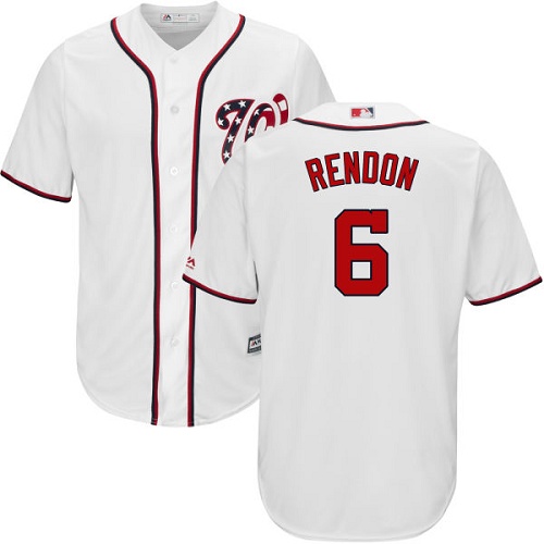 Nationals #6 Anthony Rendon White New Cool Base Stitched MLB Jersey - Click Image to Close